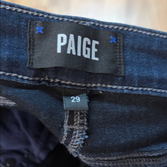 PAIGE Skyline Skinny Jeans Size 29 Dark Wash Excellent Condition - Picture 3 of 7
